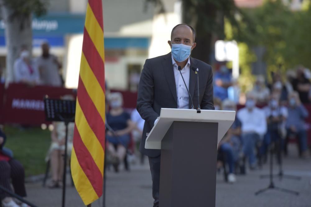 L'acte de la Diada 2020 a Manresa, en fotos