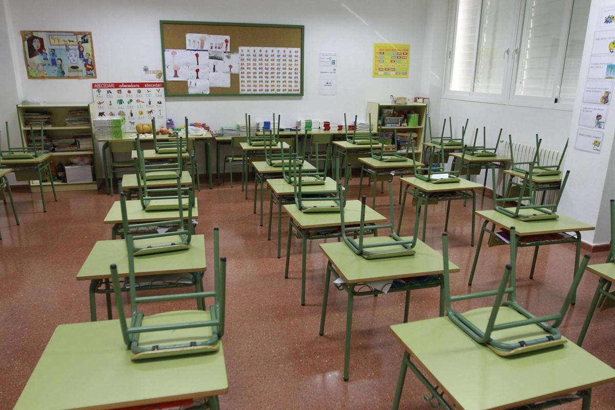 Imagen de un aula de un centro de Ibiza