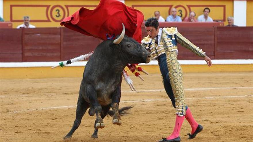 El diestro Miguel Ángel Perera se encierra con seis toros de las ganaderías de Garcigrande, Victorino Martín, Fuente Ymbro, Jandilla, El Puerto de San Lorenzo y San Pelayo de prestigio, cortando tres orejas en el primer festejo de la Feria Taurina de San Juan, hoy jueves en Badajoz.