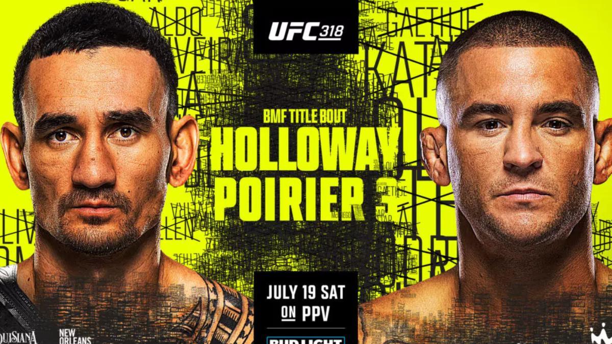 El cartel oficial del Holloway - Poirer para el UFC 318