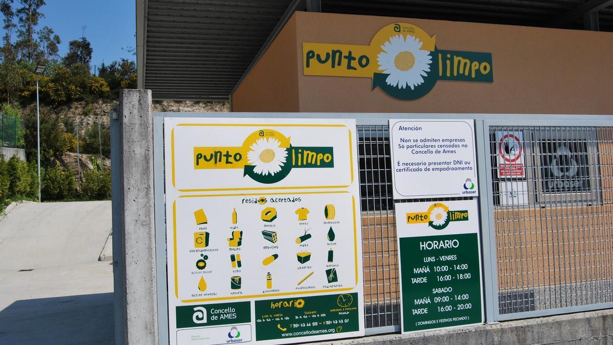 Entrada do Punto Limpo de Ames.