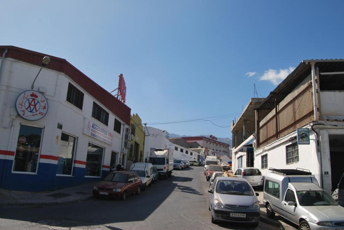 Imagen de una calle del polígono industrial La Ermita de Marbella.