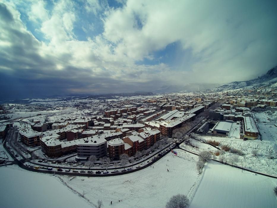 Espectacular nevada al Berguedà