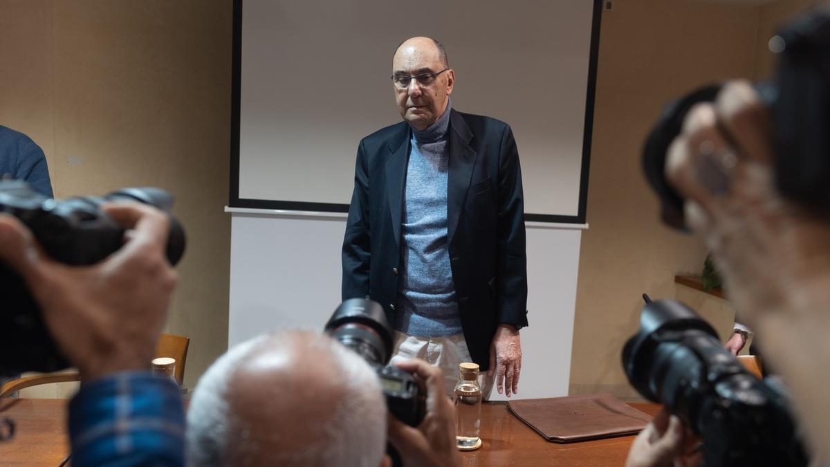 Alejo Vidal-Quadras, a su llegada a una rueda de prensaen la Asociación de la Prensa de Madrid