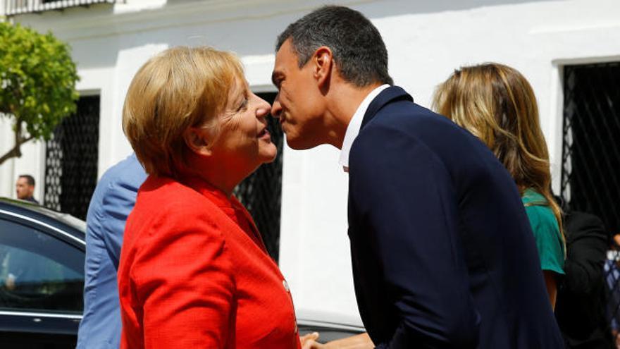 Sánchez y Merkel repasan en Doñana la agenda bilateral y europea