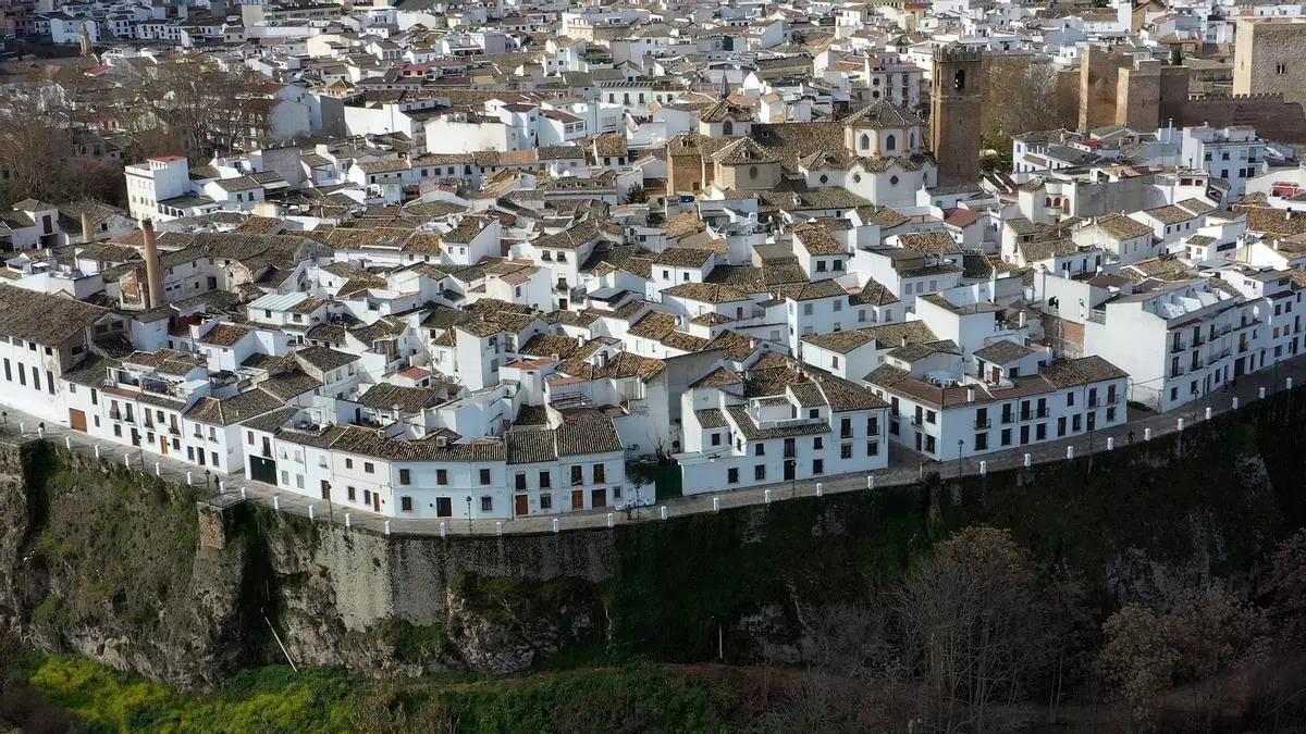 Vista aérea del casco histórico de Priego de Córdoba.