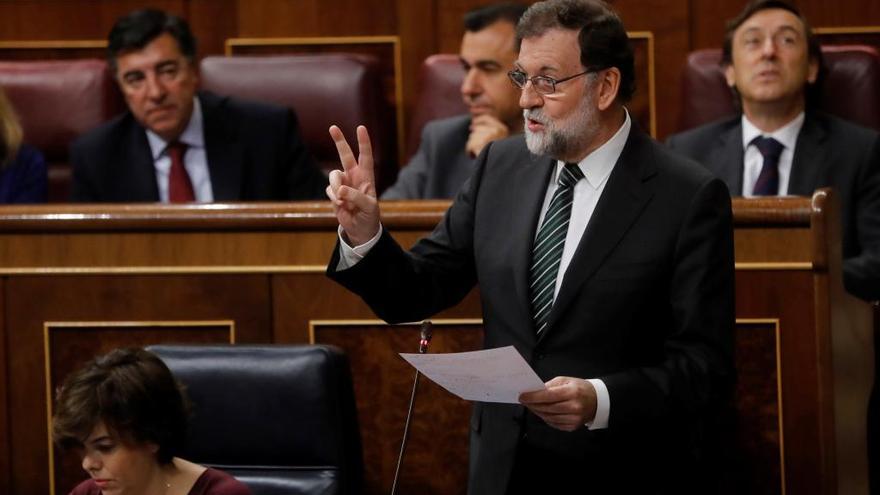 Rajoy, durante la sesión de control al Gobierno.