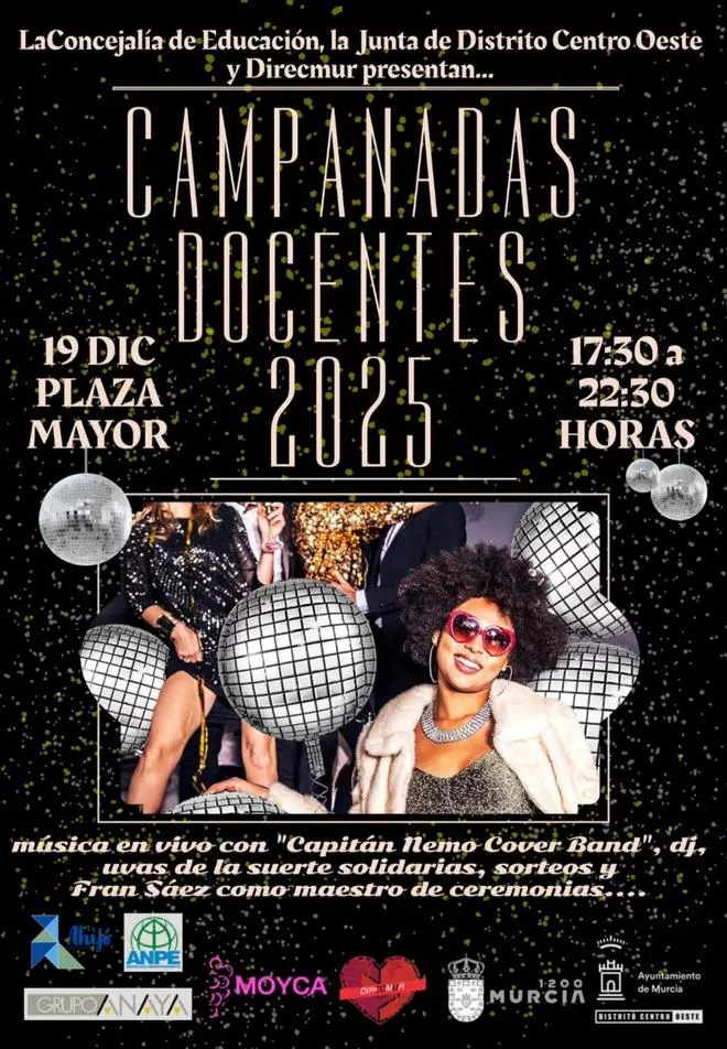 Las Campanadas Docentes vuelven el próximo viernes a la Plaza Mayor de Murcia