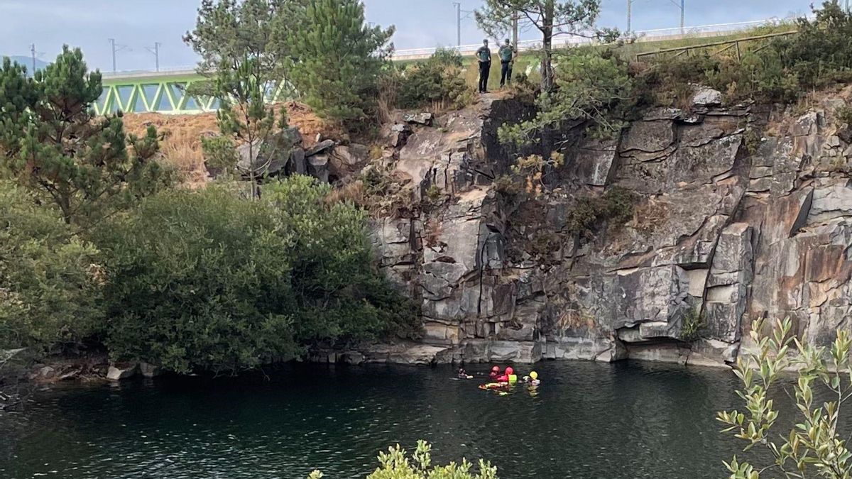 El lugar en el que falleció el niño de 14 años, durante la búsqueda del cuerpo.