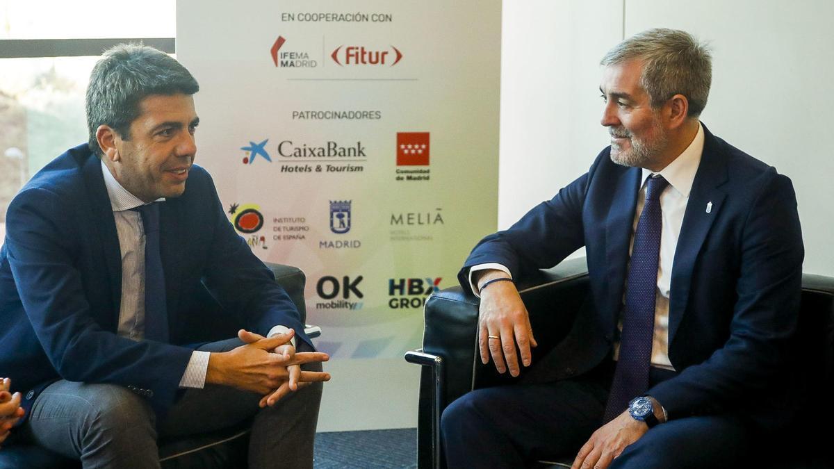 Presidentes de Canarias y Valencia, Clavijo y Mazón, se reúnen en Madrid