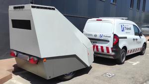 La parte trasera del carro-radar, donde está la cámara