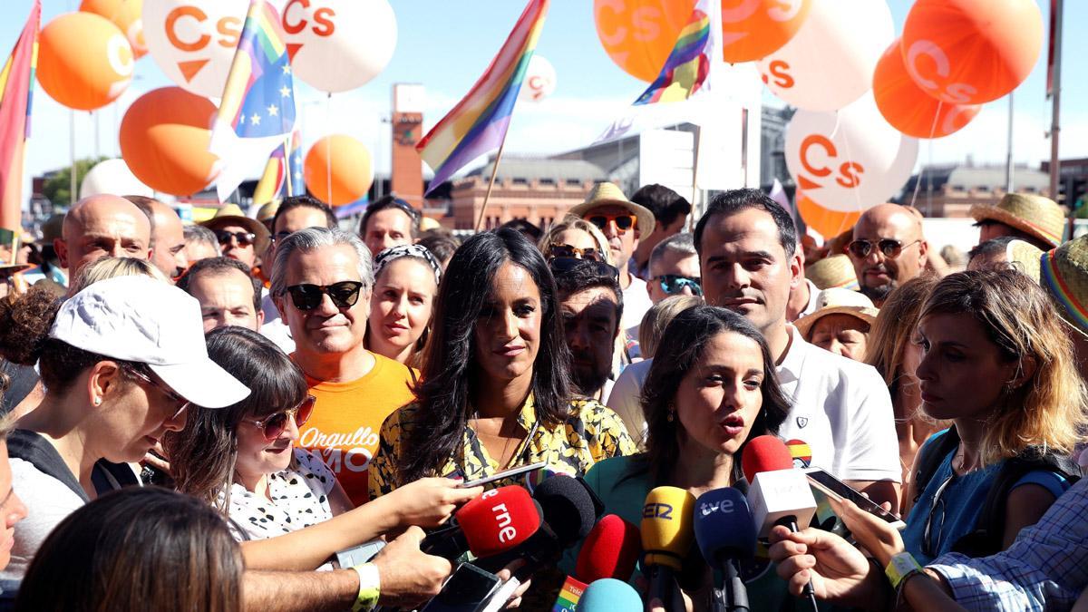 Arrimadas en la fiesta del Orgullo: "Cs no va a dejar de ir a ninguna fiesta de la libertad"