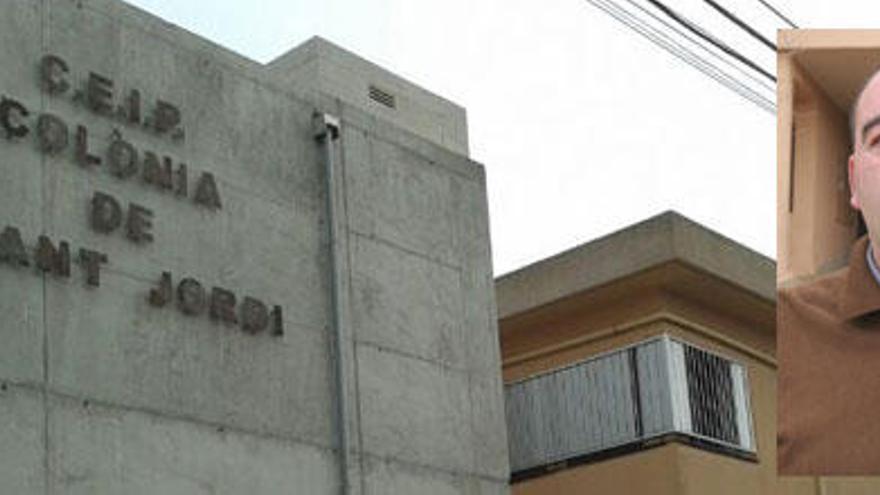 Fernando Alcántara (foto pequeña) ha sido hasta hoy director del CEIP Colònia de Sant Jordi