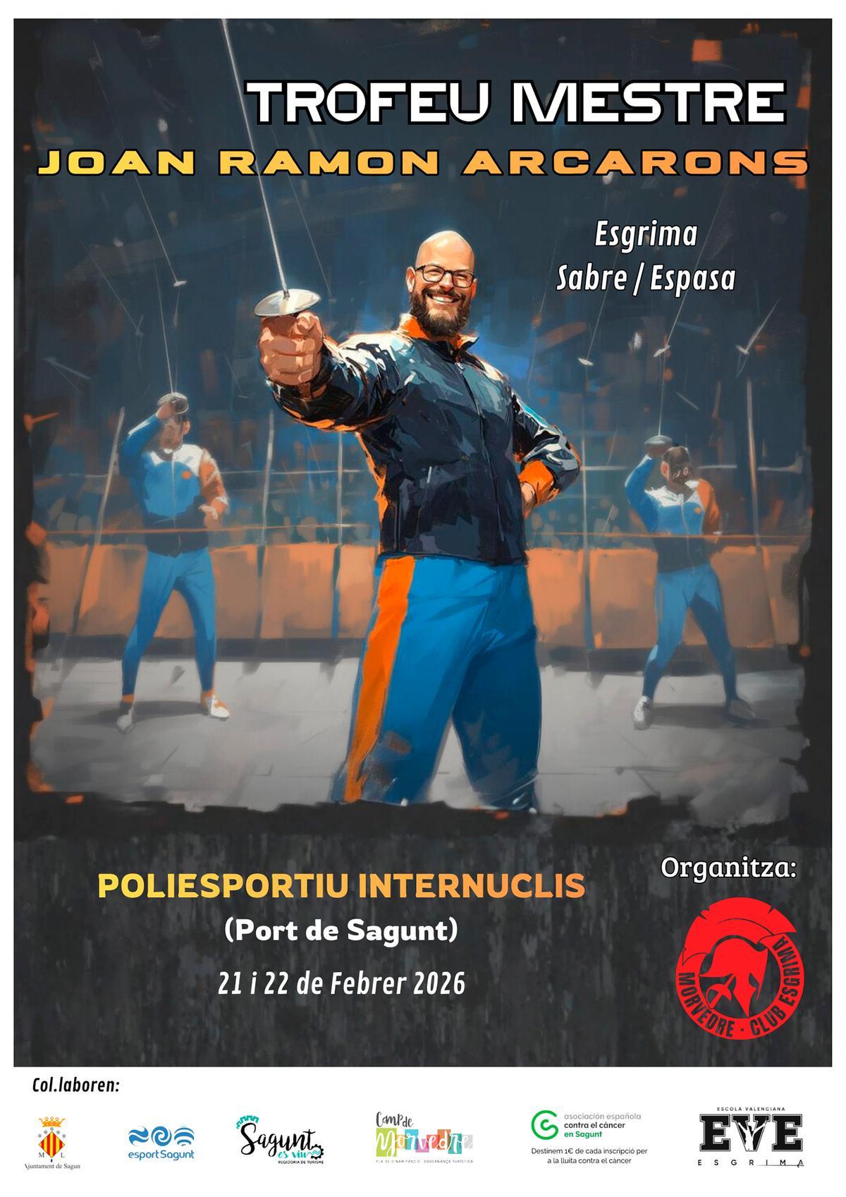 Cartel anunciador del trofeo de esgrima en Sagunt.