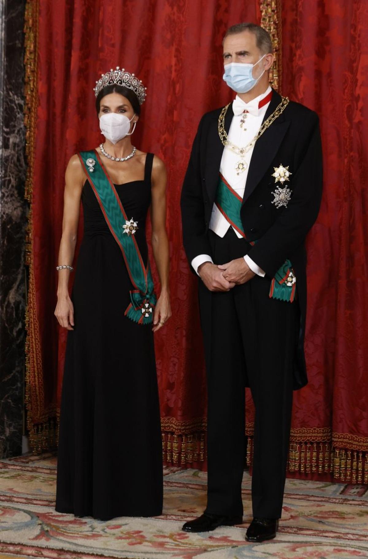 Los reyes asisten a la cena de gala en honor a Sergio Mattarella, Presidente de la República Italiana