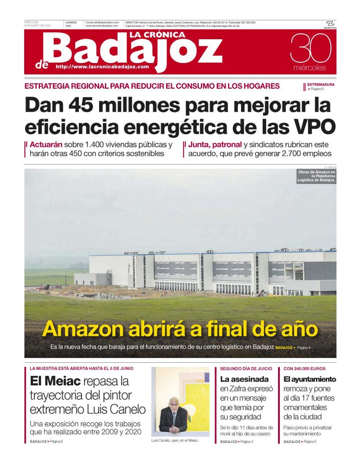 Consulta la portada correspondiente al día 30 de marzo del 2022