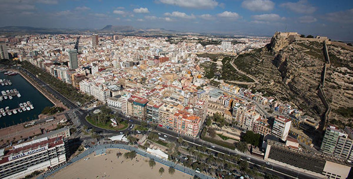 Vista aérea de Alicante.