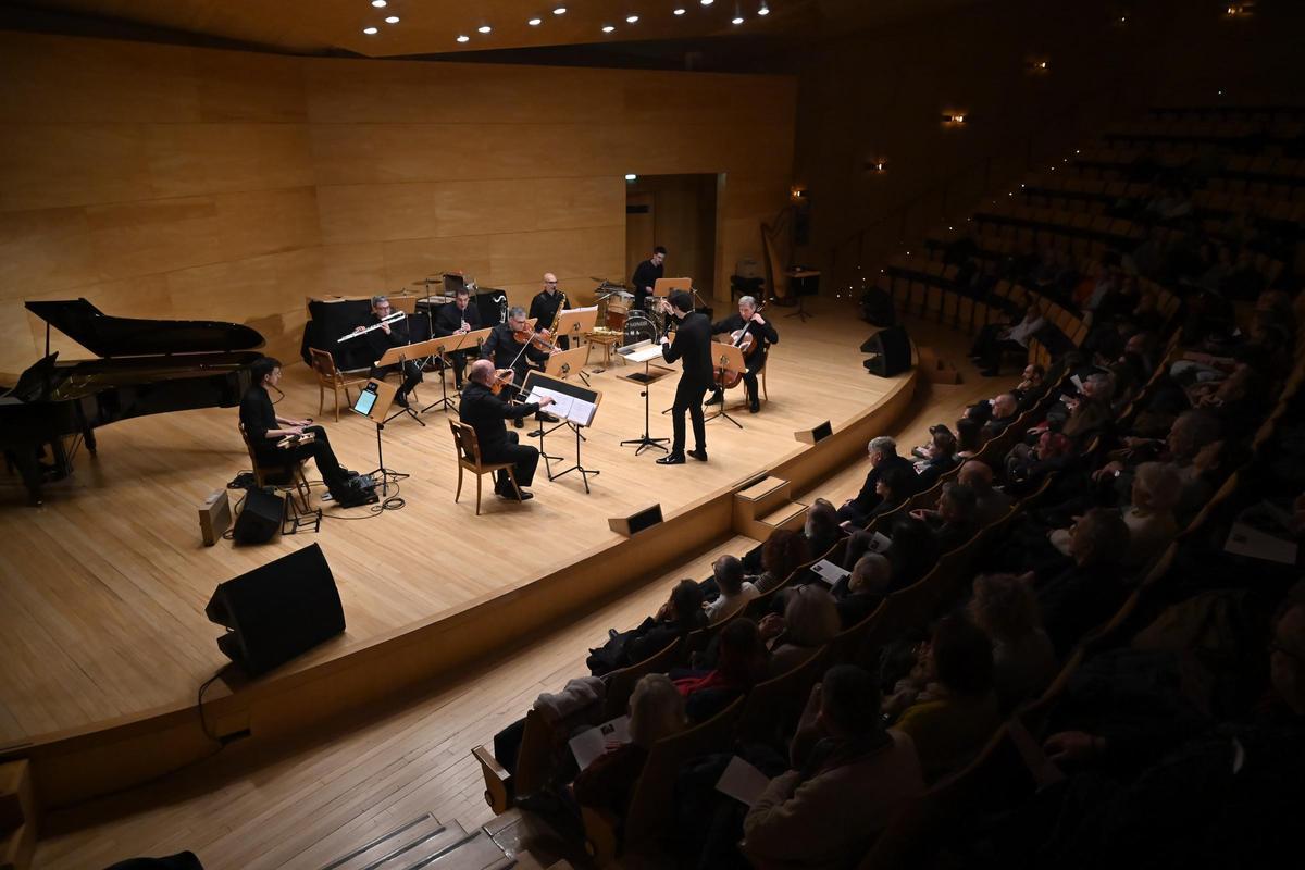 El Grupo Enigma este lunes en el Auditorio de Zaragoza.