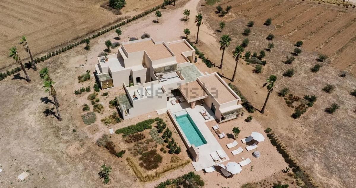 Vista cenital de la segunda vivienda más cara que se vende en Formentera.