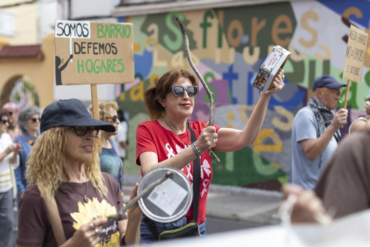 Manifestación en el barrio de Schamann, en Las Palmas de Gran Canaria, por una vivienda digna Manifestación en el barrio de Schamann, en Las Palmas de Gran Canaria, por una vivienda digna