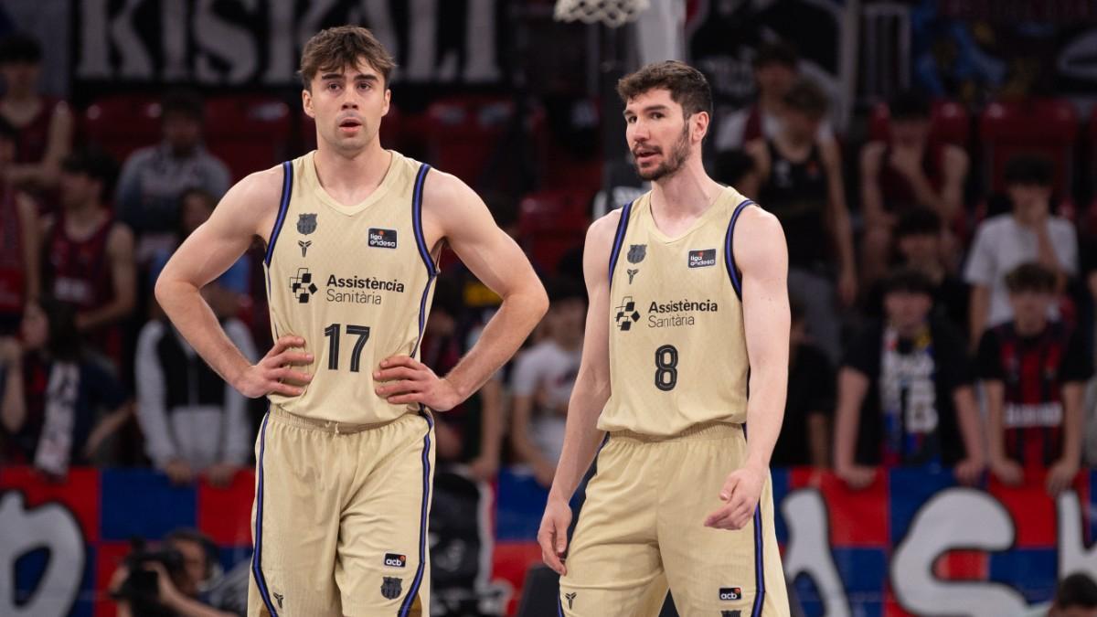 Juan Núñez y Darío Brizuela, en el Baskonia-Barça de Liga Endesa