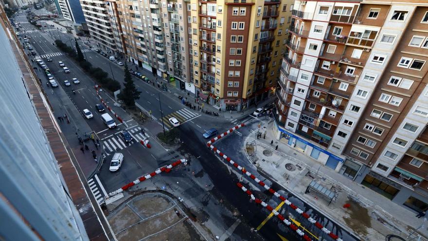 Imagen de archivo de las obras de la primera fase de la avenida Navarra, que se reabrió ya a principios de 2023.