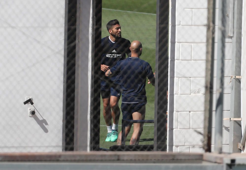 Entrenamiento a puerta cerrada del Valencia