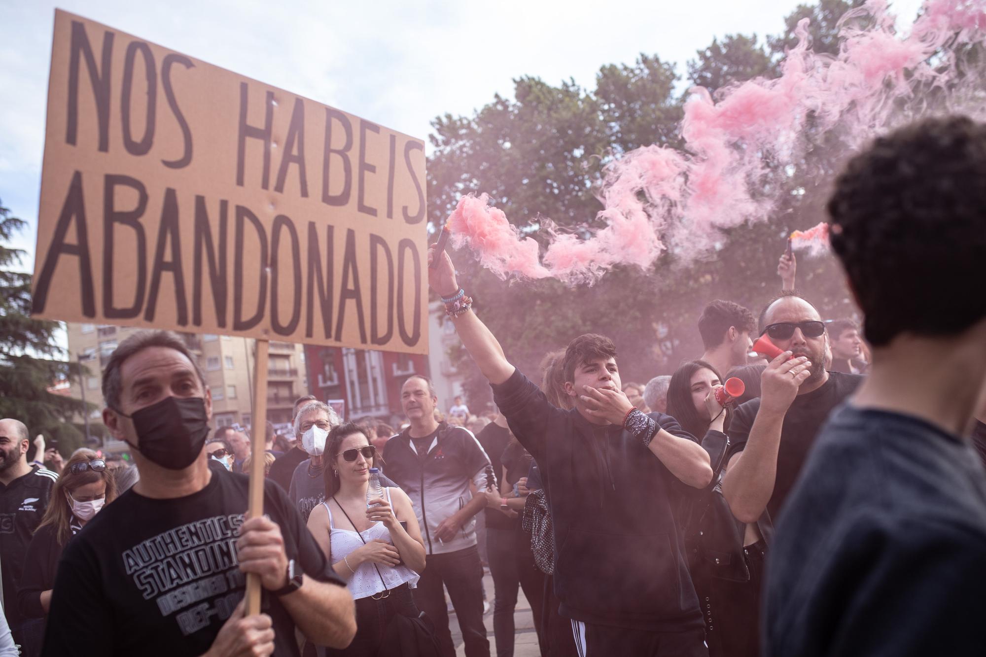 GALERÍA | La manifestación por el incendio de La Culebra (Zamora), en imágenes