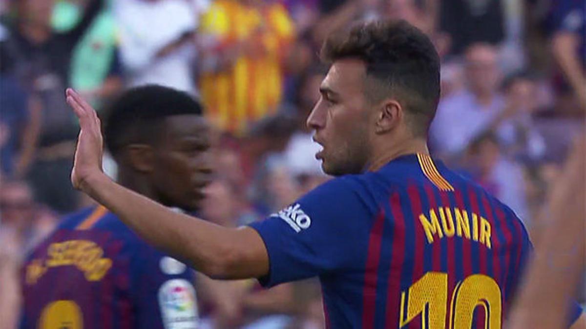 La puntera de oro: así salvó Munir un punto para el Barça