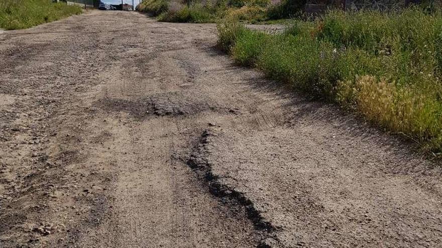 Vista del mal estado del Camino Carpinteros.