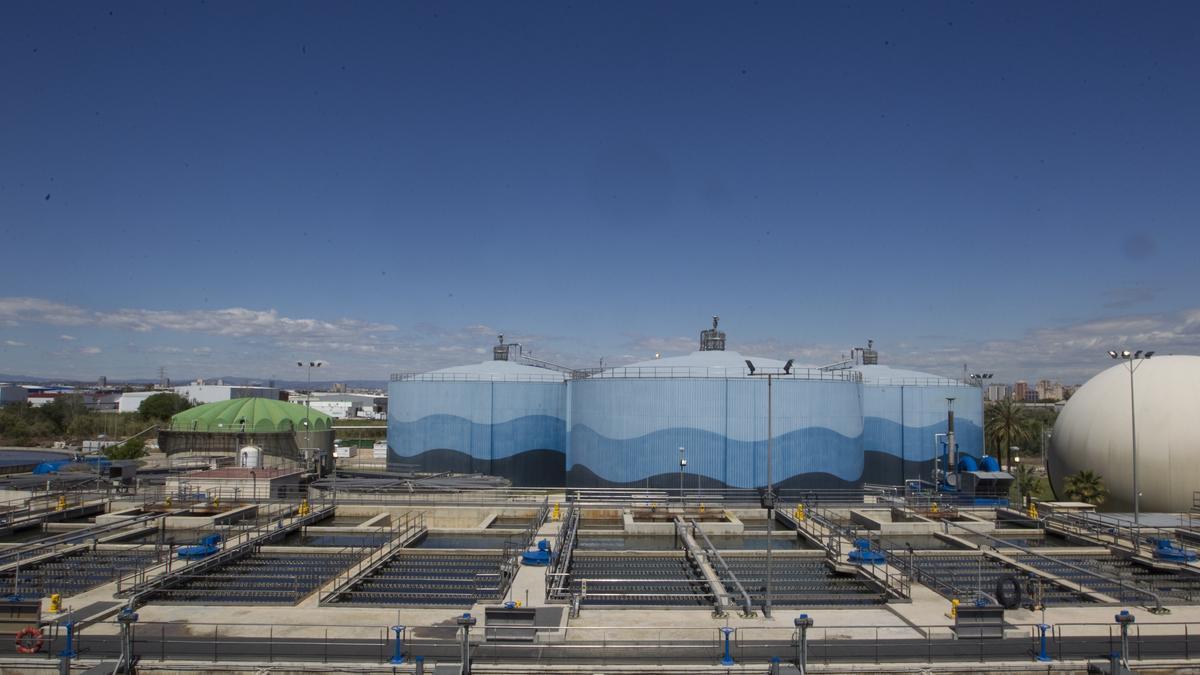 Instalaciones de la depuradora de Pinedo