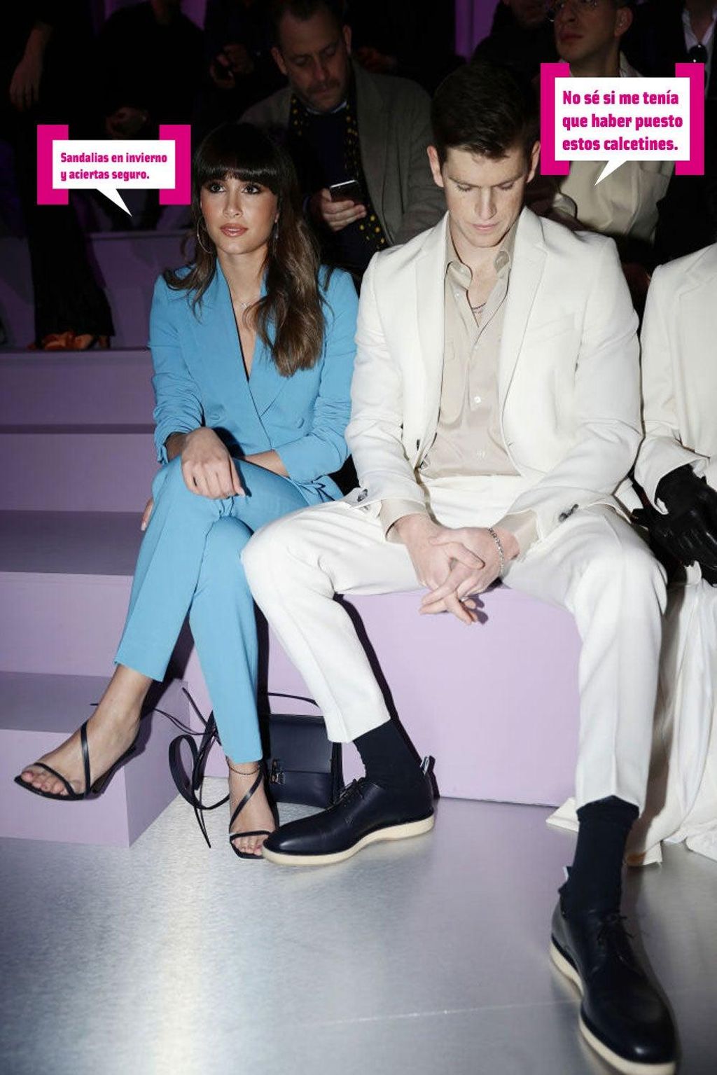 Aitana y Miguel Bernardeau, juntos en la semana de la moda de Milán.