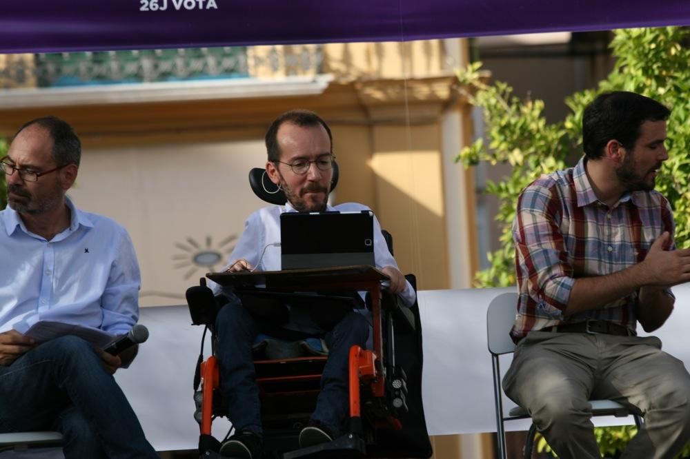 26J: Mitin de Unidos Podemos en la plaza de la Merced