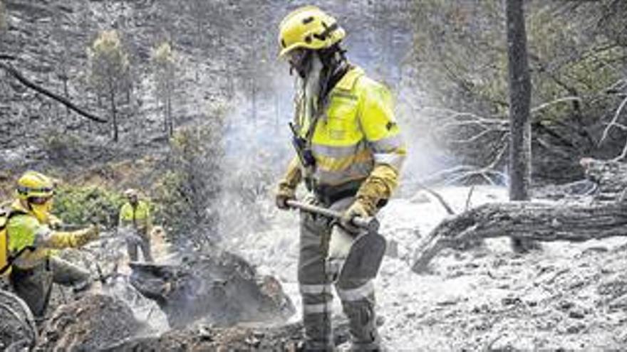 Estabilizan el fuego de Carcaixent tras quemar unas 2.200 hectáreas