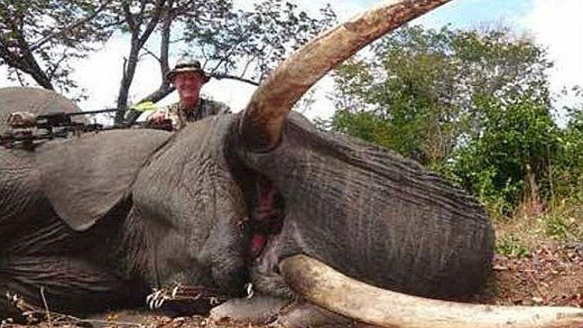 El doctor Jan Casmir Seski, con un elefante, en una imagen colgada en Facebook en septiembre del 2014.