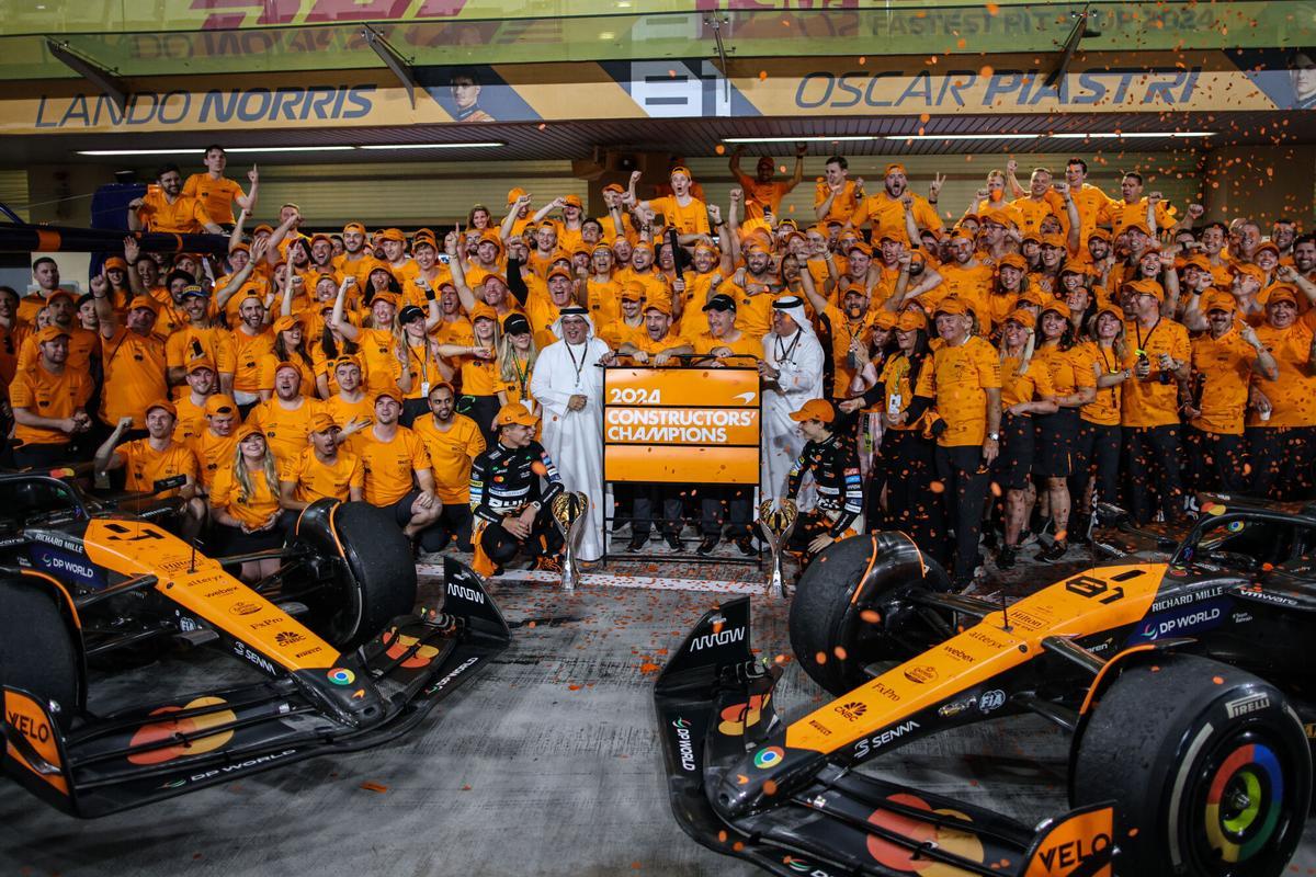 Celebración del equipo McLaren de F1