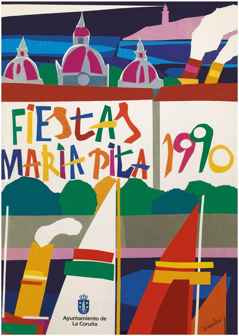 Así evolucionaron los carteles de las Fiestas de María Pita en 175 años en A Coruña