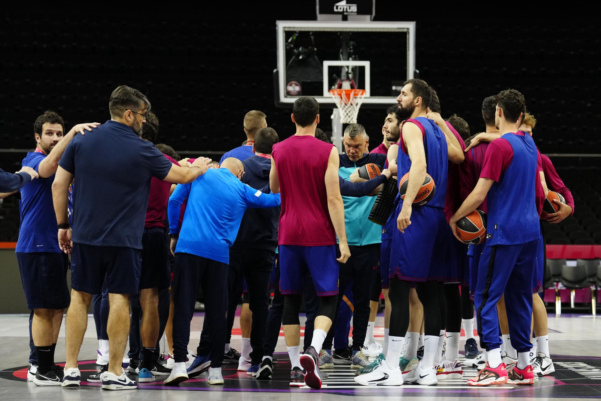 Preparativos previos a la final de la Euroliga de baloncesto