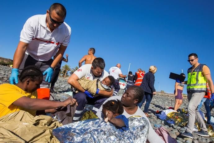 Llegada una patera al sur de Gran Canaria