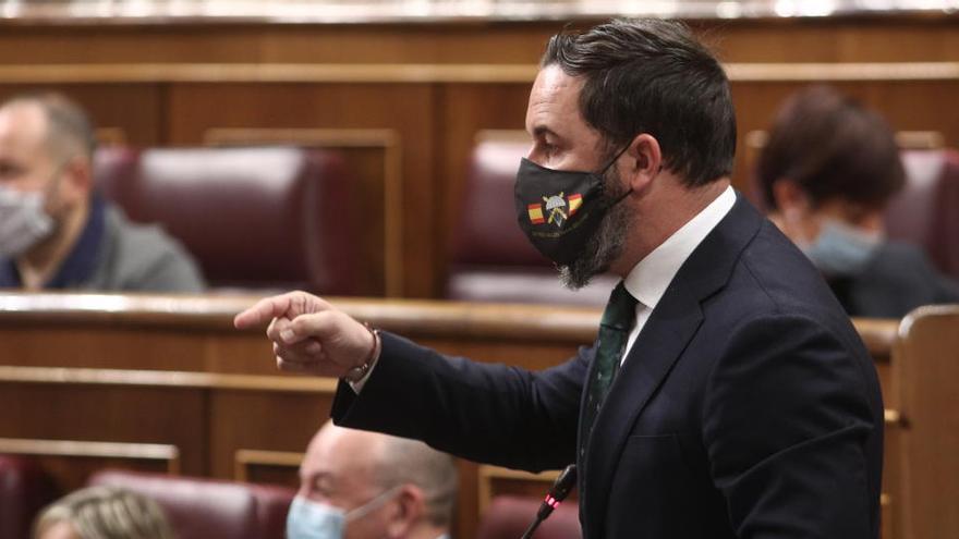 El presidente de Vox, Santiago Abascal, en el Congreso