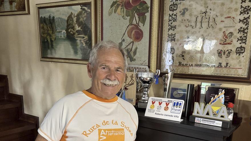 Roberto Llamedo, un "superatleta" de 76 años que colecciona victorias