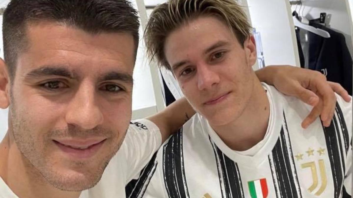 Álvaro Morata y Fagioli, durante su etapa en la Juventus