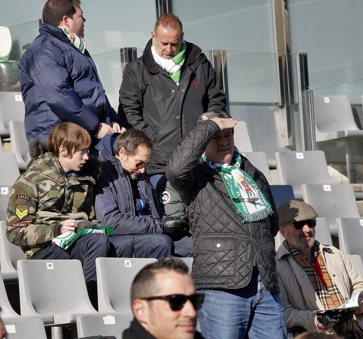 La afición blanquiverde en el Córdoba-Rayo Majadahonda