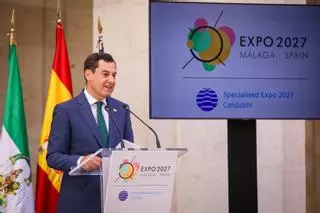 Juanma Moreno señala a Málaga como la "opción ganadora y exitosa" para ser sede de la Expo 2027