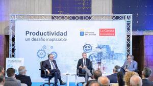 José Carlos Francisco y Manuel Domínguez en la jornada sobre productividad.