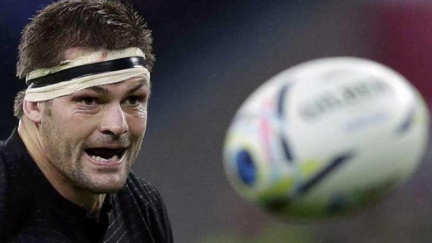 Richie McCaw, durante el encuentro. // Henry Browne