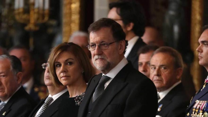 Cospedal y Mariano Rajoy, el viernes, en la Pascua Militar.