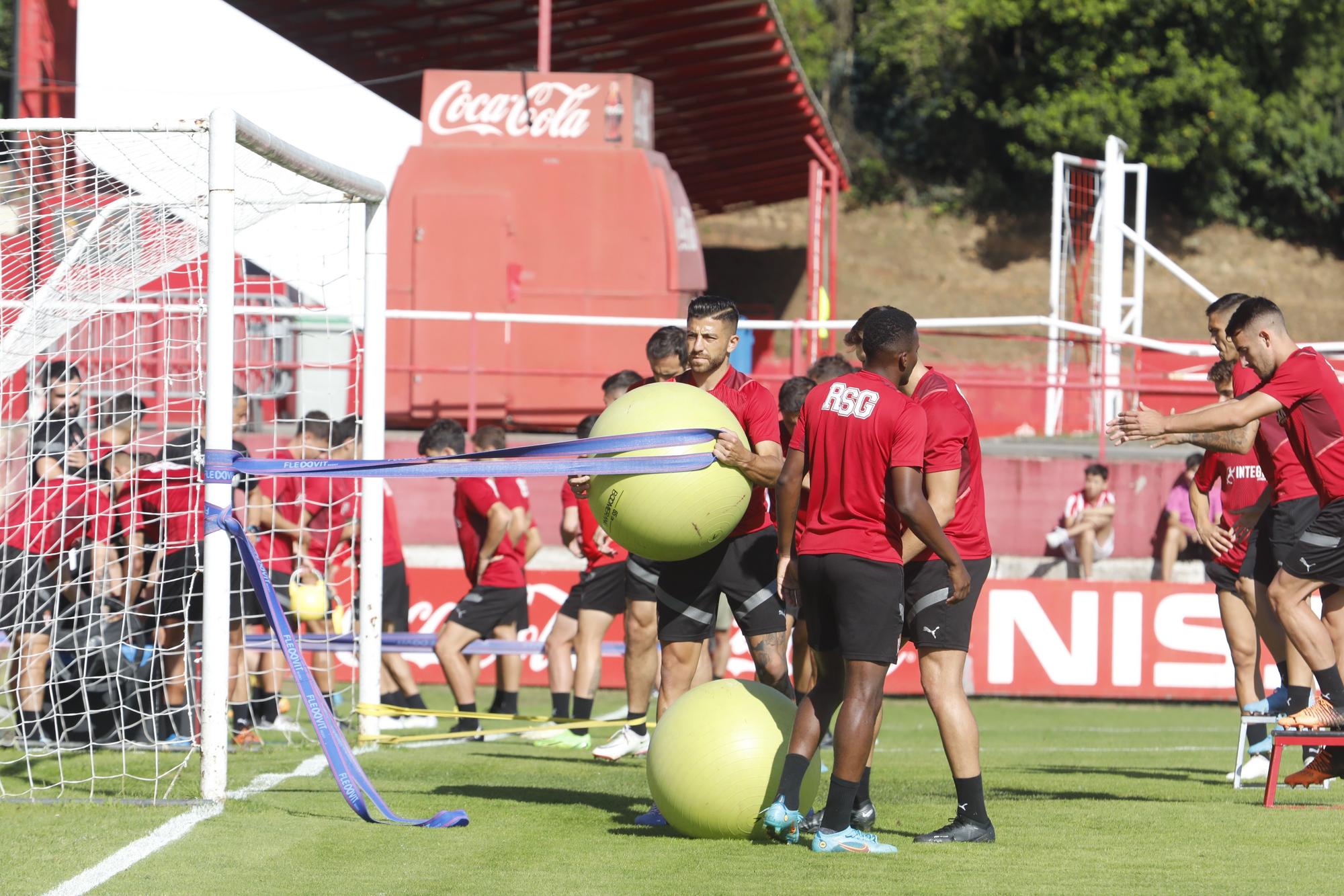 Entrenamiento del Sporting en Mareo