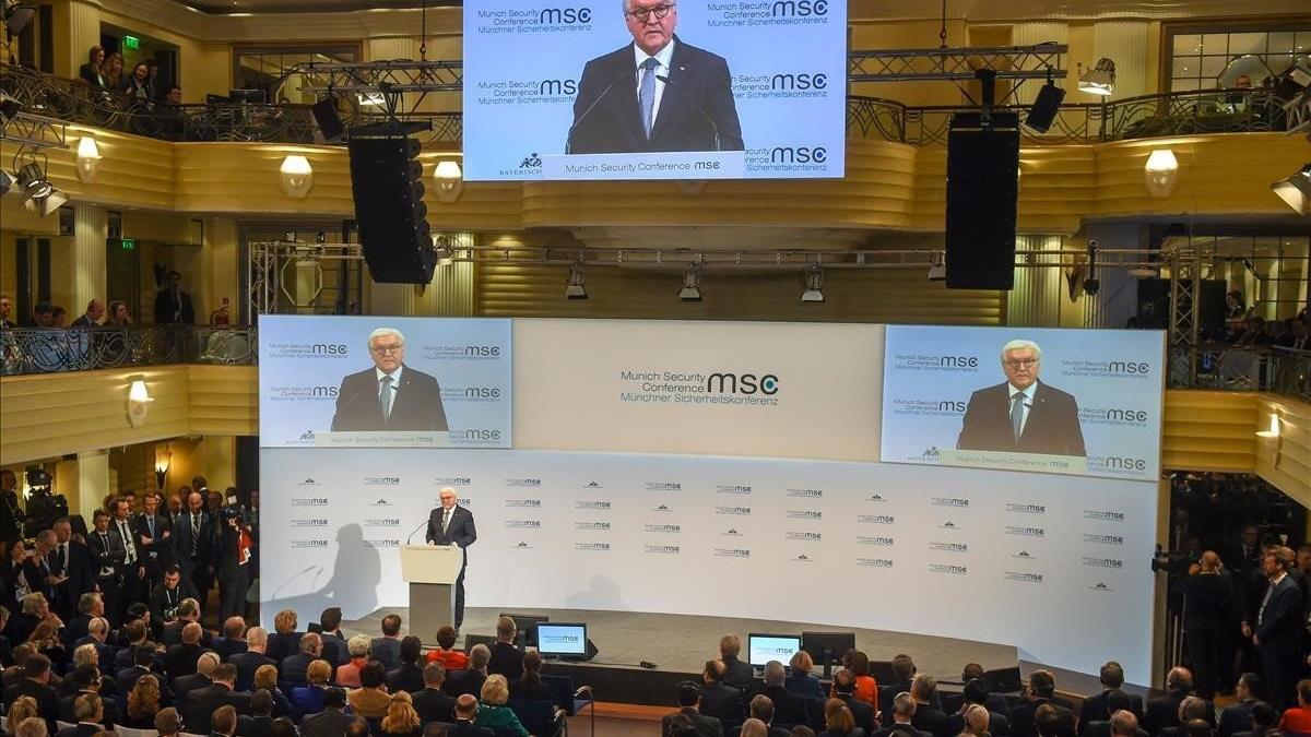 Steinmeier, durante la apertura de la conferencia de seguridad de Múnich.