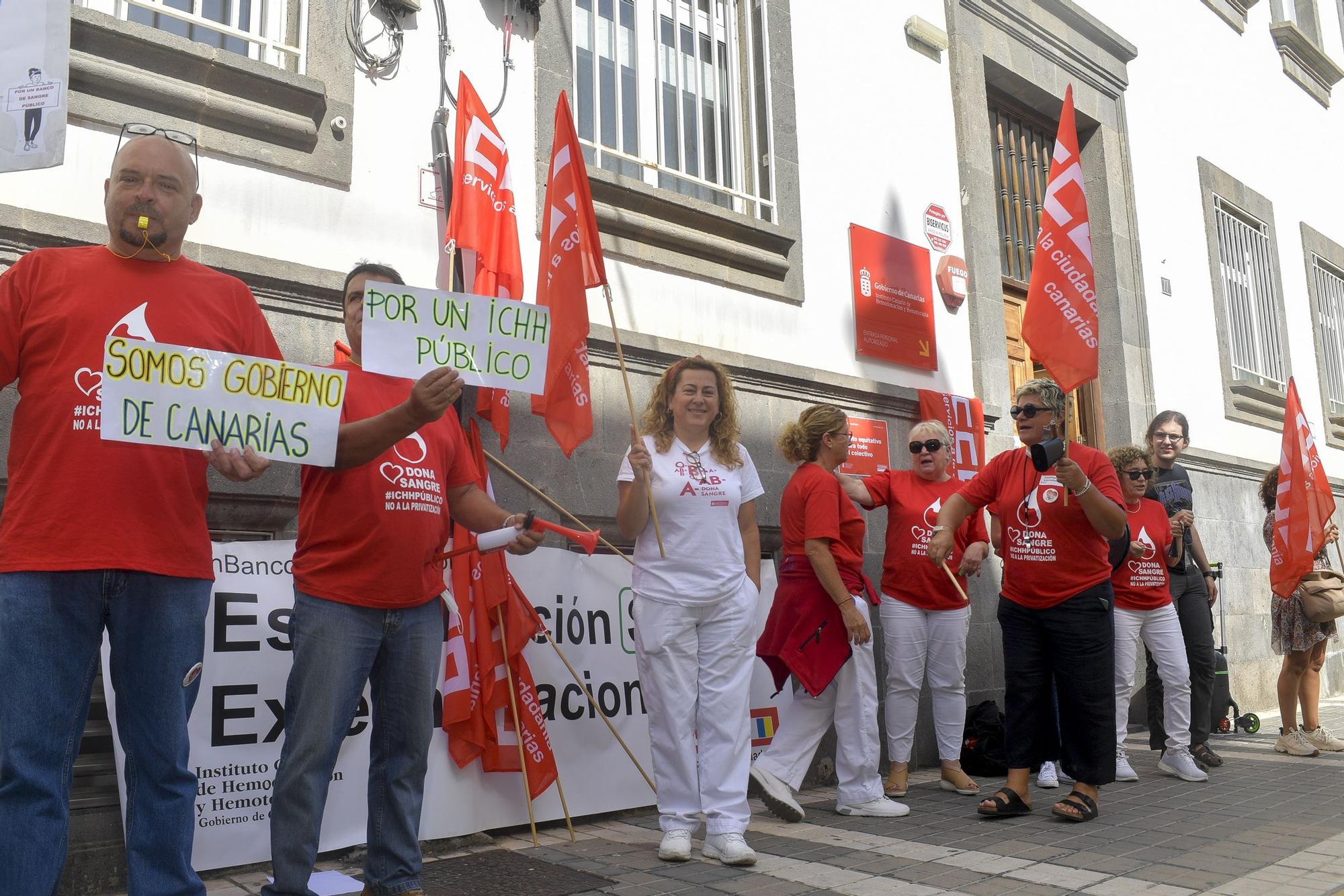 Manifestación del personal del Instituto Canario de Hemodonación y Hemoterapia